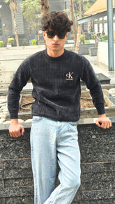 Mens  imported CK velvet sweater